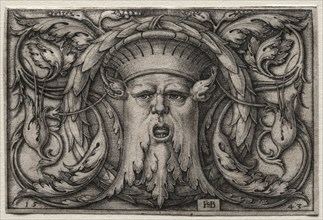 The Mask, 1543. Hans Sebald Beham (German, 1500-1550). Engraving