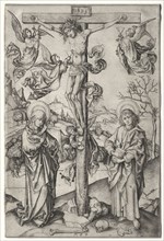 The Crucifixion with Four Angels. Martin Schongauer (German, c.1450-1491). Engraving