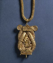 Chain and Pendant, 200s BC. Greece, Hellenistic period, 3rd Century BC. Gold; pendant: 6.8 cm (2