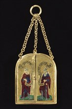 Pendant Triptych with an Onyx Cameo of the Nativity, c. 1460-1500; cameo: c. 1250-1300. Pendant: