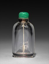 Snuff Bottle with Stopper, 19th-early 20th century. China, Qing dynasty (1644-1911). Crystal with