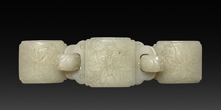 Buckle, 1800s-1900s. China, 19th-20th century. White jade; overall: 17.6 cm (6 15/16 in.).