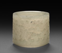 Thumb Ring, 1800s-1900s. China, 19th-20th century. White jade; overall: 6.8 cm (2 11/16 in.).