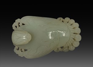 Buckle, 1800s-1900s. China, 19th-20th century. White jade; overall: 4.2 cm (1 5/8 in.).