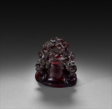 Vase (cover), 1735-1795. China, Qing dynasty (1644-1912), Qianlong reign (1735-1795). Carved red