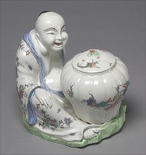 Figure of Budai or Hotei with Jar, c. 1735- 1740. Chantilly Porcelain Factory (French). Soft-paste