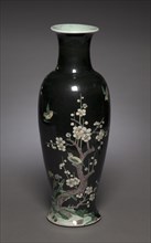 Baluster Vase with Blossoming Cherry Tree, 1714. China, Qing dynasty (1644-1912), Kangxi reign