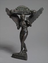 Patera Support: Lasa, 300-175 BC. Italy, Etruscan, 3rd or early 2nd Century BC. Bronze with silver