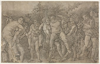 Bacchanal with Silenus. Andrea Mantegna (Italian, 1431-1506). Engraving