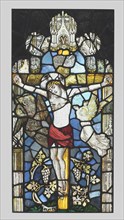 Crucified Christ, c. 1480-1500. England, 15th century. Pot metal, white glass with silver stain
