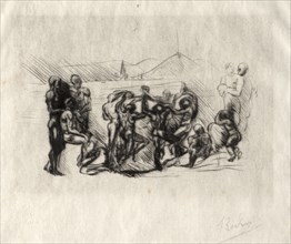 La Ronde, 1883?. Auguste Rodin (French, 1840-1917). Drypoint; platemark: 23.9 x 17.8 cm (9 7/16 x 7