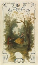 The Swing, c. 1723-1727. Nicolas Lancret (French, 1690-1743). Oil on canvas; framed: 157 x 96 x 5.5