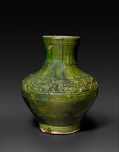 Large Jar, 206 BC - AD 220. China, Han dynasty (202 BC-AD 220). Earthenware with impressed and