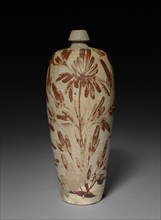 Vase: Cizhou ware, 12th Century. China, Northern Song dynasty (960-1127). Buff stoneware with