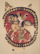 Curtain Fragment with Galloping Horse, 500s. Egypt, Antinoë, Byzantine period, 6th century. Plain