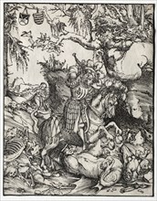 St. George Slaying the Dragon, 1500s. Lucas Cranach (German, 1472-1553). Woodcut; sheet: 16.2 x 12