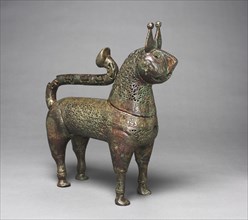 Feline incense burner, 1100s. Eastern Iran, western Afghanistan, or Turkmenistan, Khorasan. Copper
