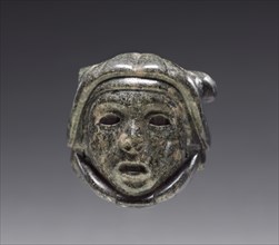 Head in Mouth of Snake, 1325-1519. Central Mexico, Aztec, Post-Classic Period. Greenstone; overall: