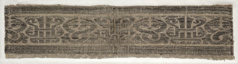 Fragment, 13th century. Spain, Mudejar, 13th century. Compound twill weave: silk and gold; overall: