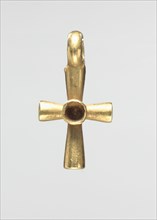 Pendant Cross, 500s. Byzantium, early Byzantine period, 6th century. Gold; overall: 2.3 x 1.3 cm