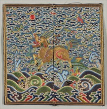 Insignia Square, 1736-95. China, Qing Dynasty (1644-1911), Qianlong reign (1736-95). Embroidery,