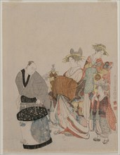 No Title. Attributed to Kubo Shunman (1757-1820). Color woodblock print; sheet: 20.4 x 15.6 cm (8