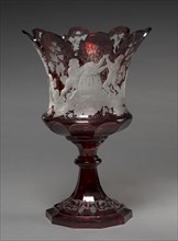 Ruby Vase, 1800s. Bohemia, 19th century. Glass; diameter: 27.2 cm (10 11/16 in.); overall: 40 x 17
