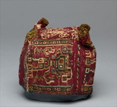 Four-Cornered Hat, c. 700-1100. Peru, South Coast, Wari Culture, Middle Horizon, 8th-12th Century.