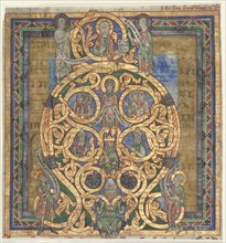 Cutting from an Antiphonary:  Initial A[spiciens a longe]: The Tree of Jesse, c. 1115-1125.