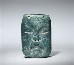 Small Mask Ornament, c. 900-300 BC. Mexico, Olmec, 1200-300 BC. Jadeite; overall: 7 x 5 cm (2 3/4 x