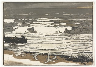 The Breaking Waves, Tide of September 1901, 1901. Auguste Louis Lepère (French, 1849-1918).
