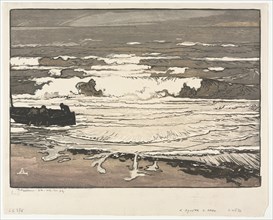 The Breaking Waves, Tide of September 1901, 1901. Auguste Louis Lepère (French, 1849-1918). Color