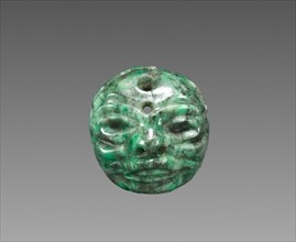 Mask Ornament, c. 900-400 BC. Mexico, Olmec, 1200-300 BC. Jade; overall: 2.4 x 2.3 cm (15/16 x 7/8