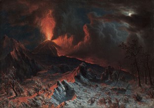 Mount Vesuvius at Midnight, 1868. Albert Bierstadt (American, 1830-1902). Oil on canvas; framed: 62