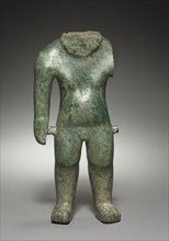 Figure Fragment, c. 900-400 BC. Mexico, Olmec, 1200-300 BC. Greenstone; overall: 27.7 x 13.4 x 5.5