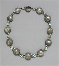 Necklace, before 1532. Peru. Silver and turquoise