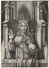 Christ the Redeemer (Salvator Mundi), c. 1490-1500. Israhel van Meckenem (German, c. 1440-1503).