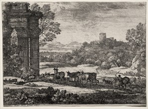 The Herd Returning in Stormy Weather, 1651. Claude Lorrain (French, 1604-1682). Etching