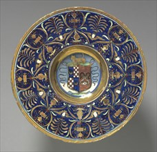 Plate with the Arms of the Vitelleschi Family, 1527. Maestro Giorgio Andreoli (Italian, 1465-70-aft