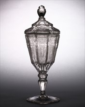 Covered Glass Cup, c. 1725. Germany, Silesia, 18th century. Glass; overall: 27.3 x 7 cm (10 3/4 x 2