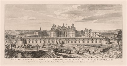 Vue du Château royal de Chambord, du côte de la Porte royale. Jacques Rigaud (French, 1681-1754).