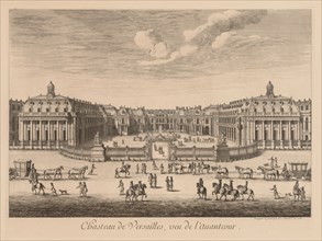 Vue du Château de Versailles, vu de l'avant-cour, 1682. Israël Silvestre (French, 1621-1691).