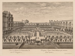 Vue du Château de Fontainebleau, du côté de l'Orangerie, 1679. Israël Silvestre (French, 1621-1691)