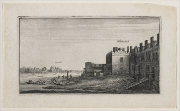 Whitehall from the River, with Lambeth in the Distance. Wenceslaus Hollar (Bohemian, 1607-1677).