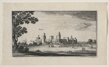 Windsor Castle from the Southeast, 1644. Wenceslaus Hollar (Bohemian, 1607-1677). Etching
