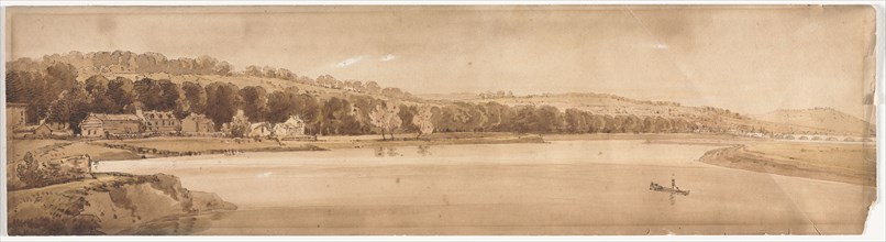 Twenty Views of Paris and Environs:  View of St. Cloud and Mount Calvary taken from Pont de Sêve,
