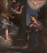 The Annunciation, c. 1580. Paolo Veronese (Italian, 1528-1588), and Workshop. Oil on canvas;
