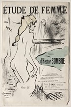 Étude de Femme, 1893. Henri de Toulouse-Lautrec (French, 1864-1901). Lithograph
