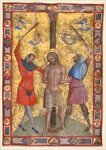 Miniature from a Mariegola: The Flagellation, c. 1350-1375. Workshop of Lorenzo Veneziano (Italian)