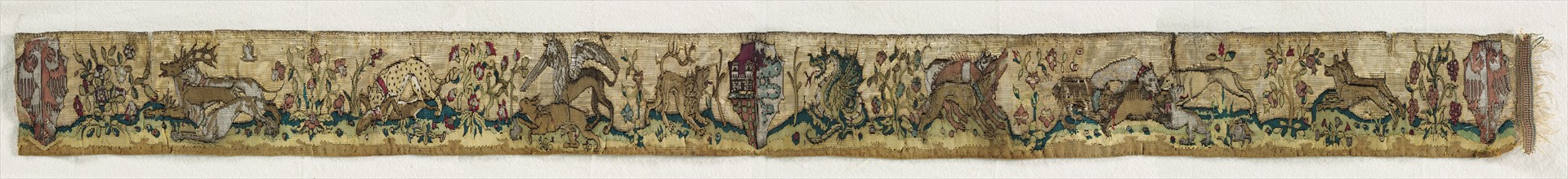 Tapestry Border, 1400-1450. Italy, Lombardy, Milan ?, first half of 15th century. Tapestry weave;